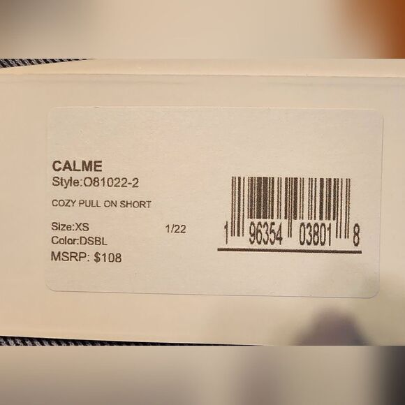 NWT Johnny Was Calme Cozy Pull On Short Blue Size XS - Picture 5 of 5